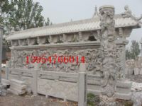 石雕九龙壁，石雕龙柱,文化柱，中华柱